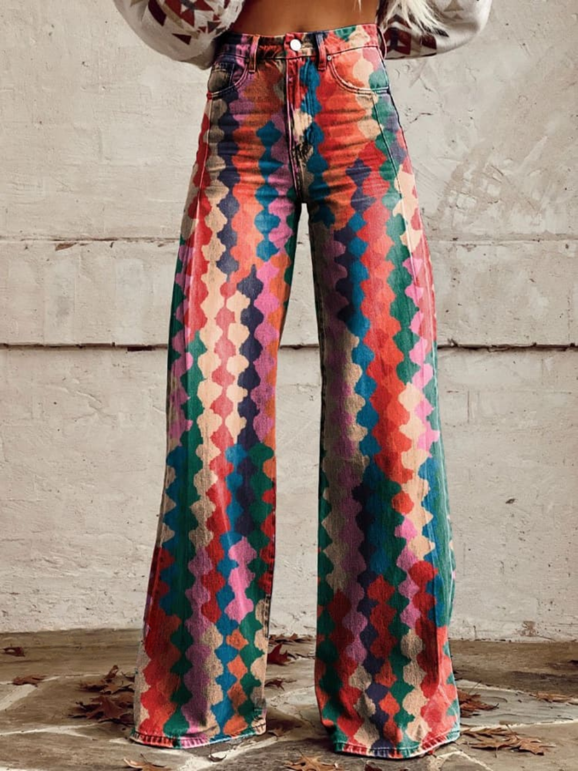 Boho Vintage Multicoloured Trousers