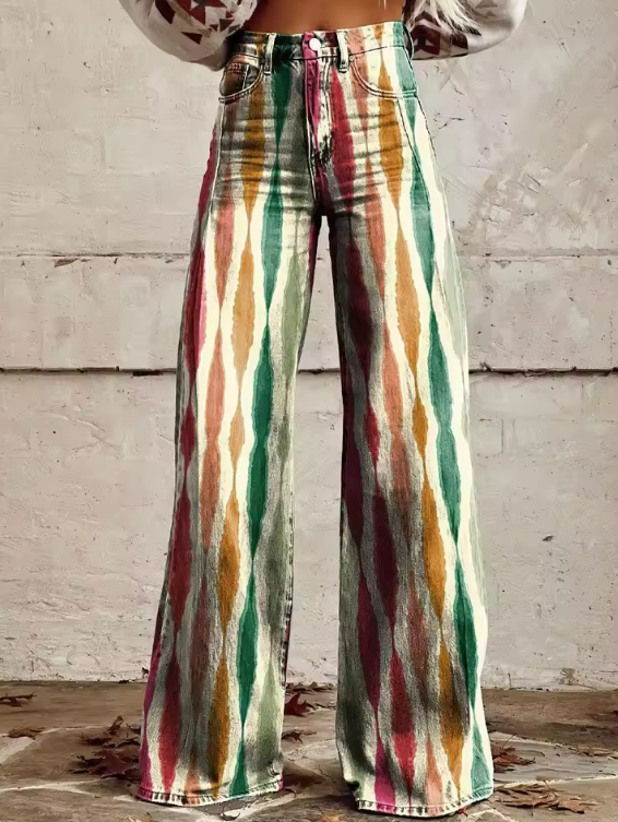 Boho Vintage Striped Trousers
