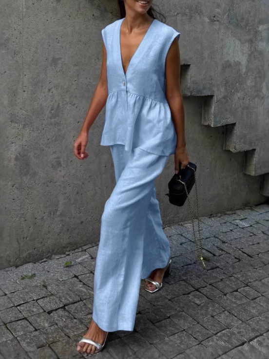 Amelia| Cotton Linen Set