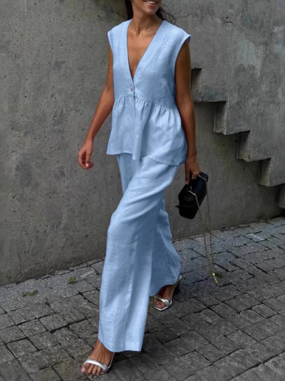 Amelia| Cotton Linen Set