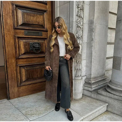 Amelia™ | Suede Trench Coat
