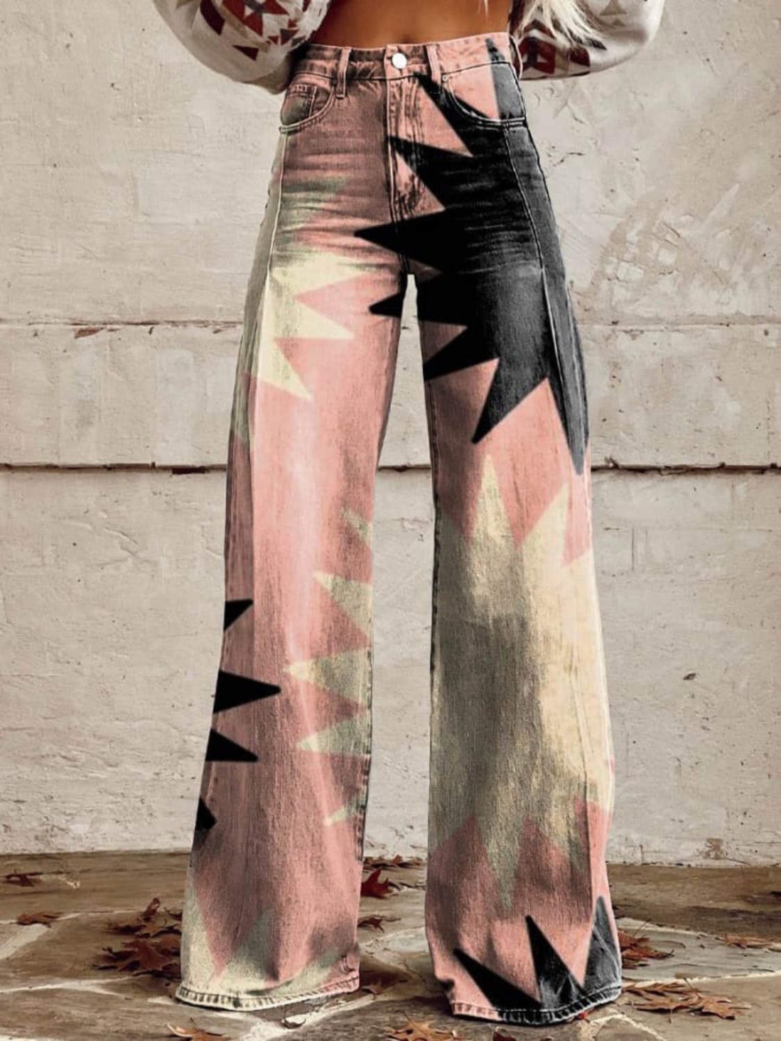 Boho Trousers with Explosive Print