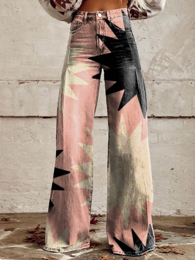Boho Trousers with Explosive Print
