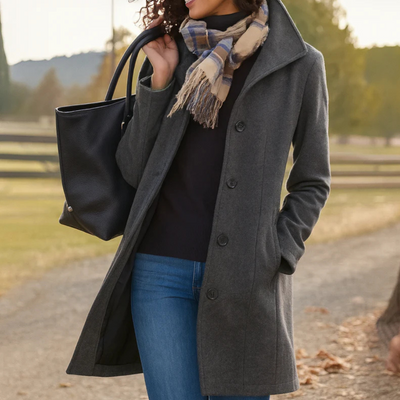 Amelia | Classic Coat with Elegant Buttons