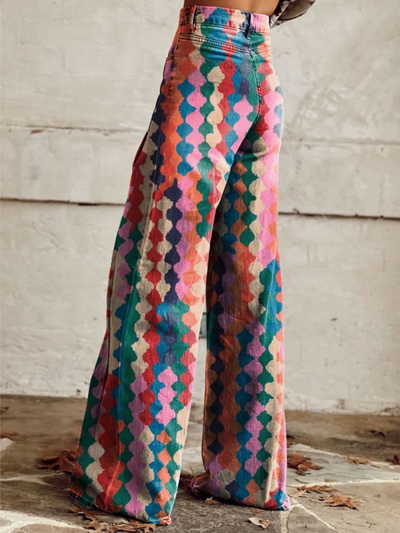 Boho Vintage Multicoloured Trousers