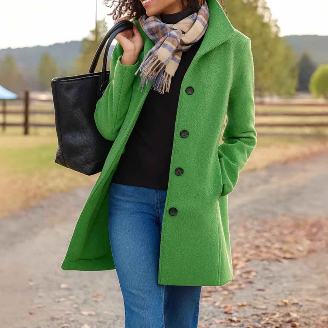 Amelia | Classic Coat with Elegant Buttons