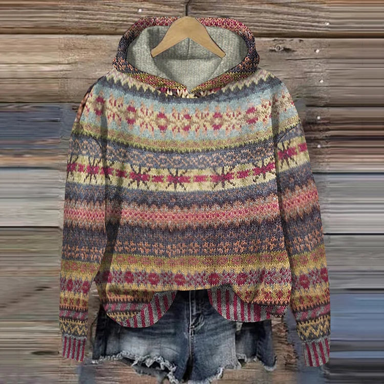 Amelia | Retro Ethnic Hoodie