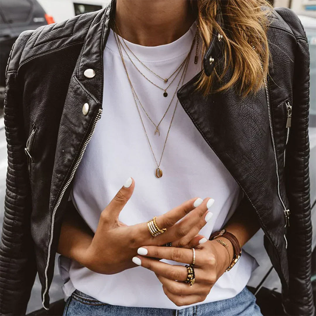 Mikayla | Women's Leather Biker Jacket | Structured and Versatile