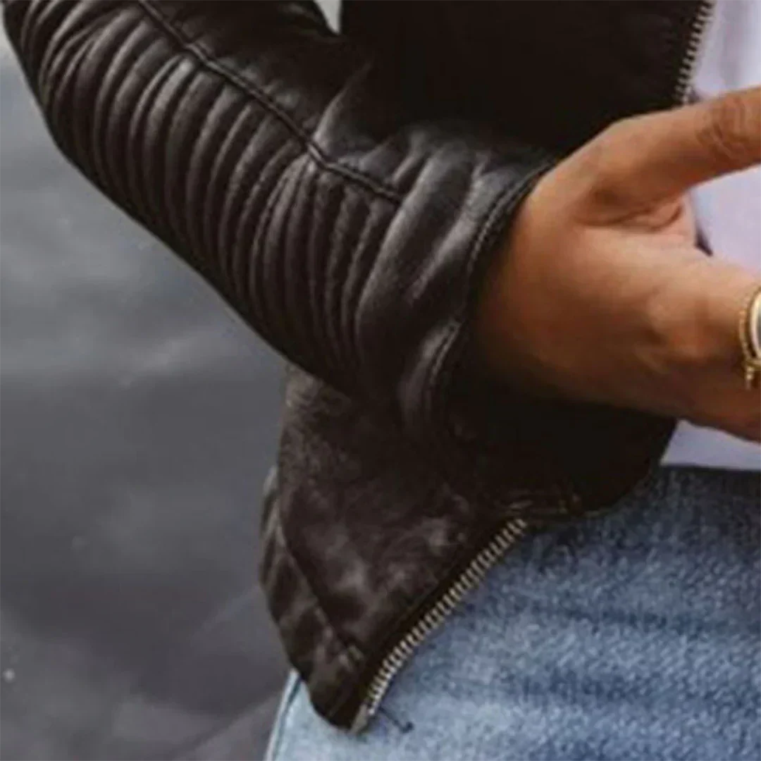 Mikayla | Women's Leather Biker Jacket | Structured and Versatile