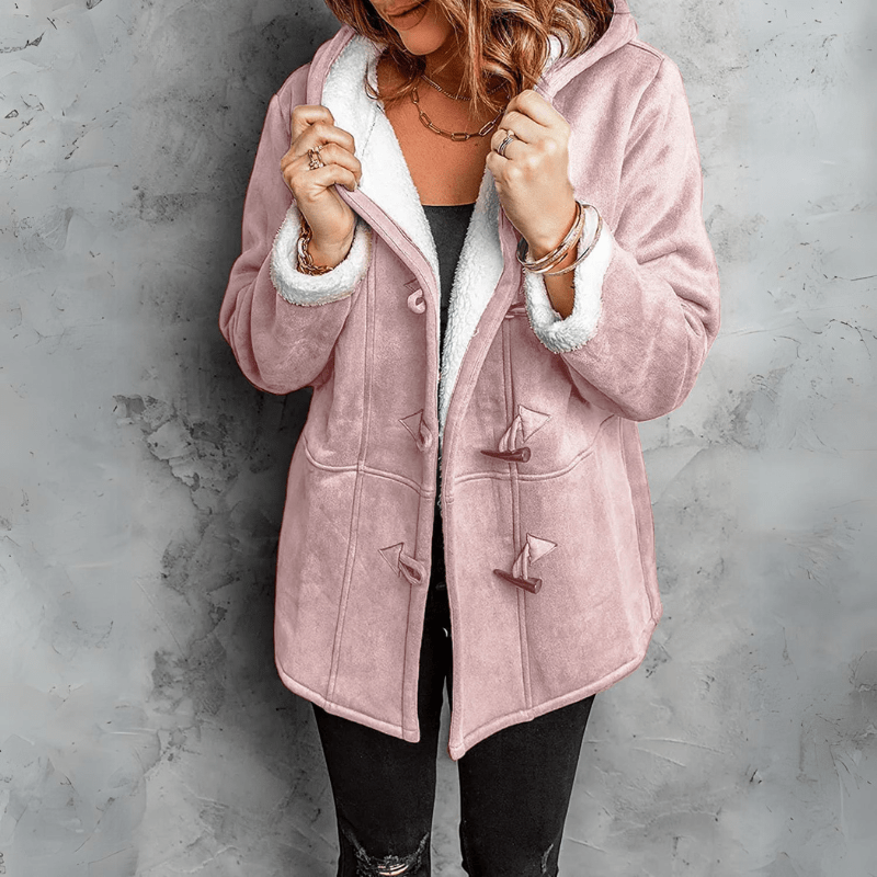 Claudine - Chic Furry Coat with Hood