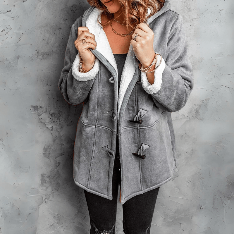 Claudine - Chic Furry Coat with Hood