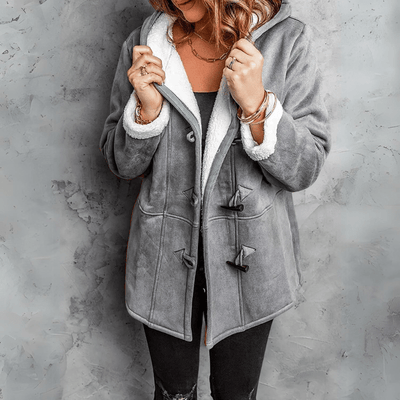 Claudine - Chic Furry Coat with Hood