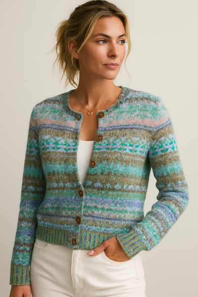 Amelia | Blue Vest with Print