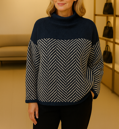 Norah | Cotton Roll Neck Jumper