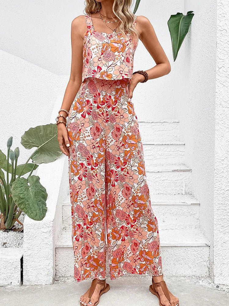 Amelia | Floral Wide-leg Jumpsuit