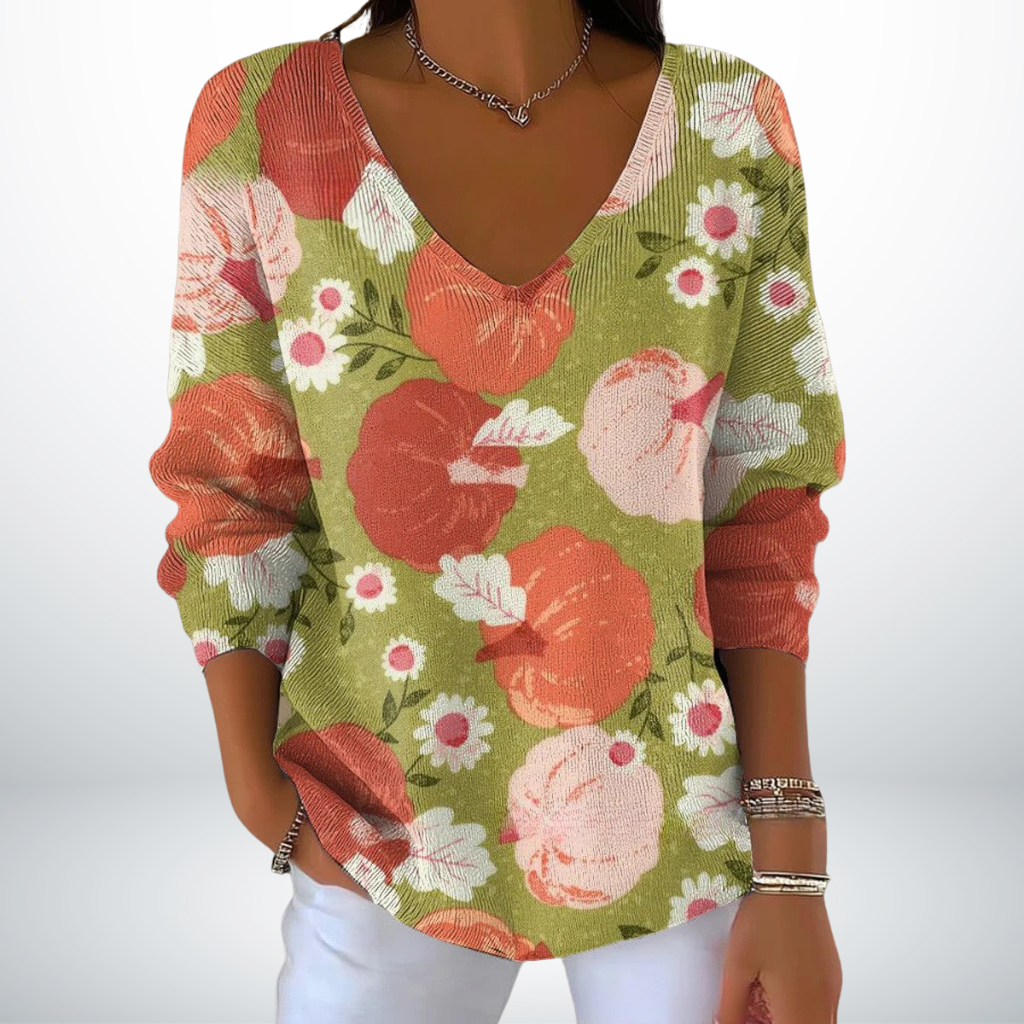 Evelien™ – Elegant Jumper with V-Neck