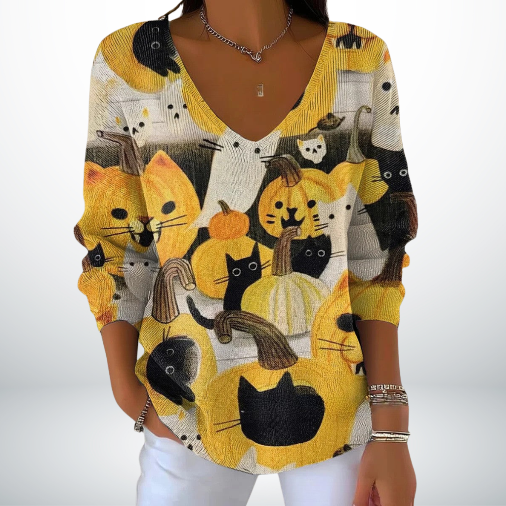 Evelien – Stylish V-Neck Sweater