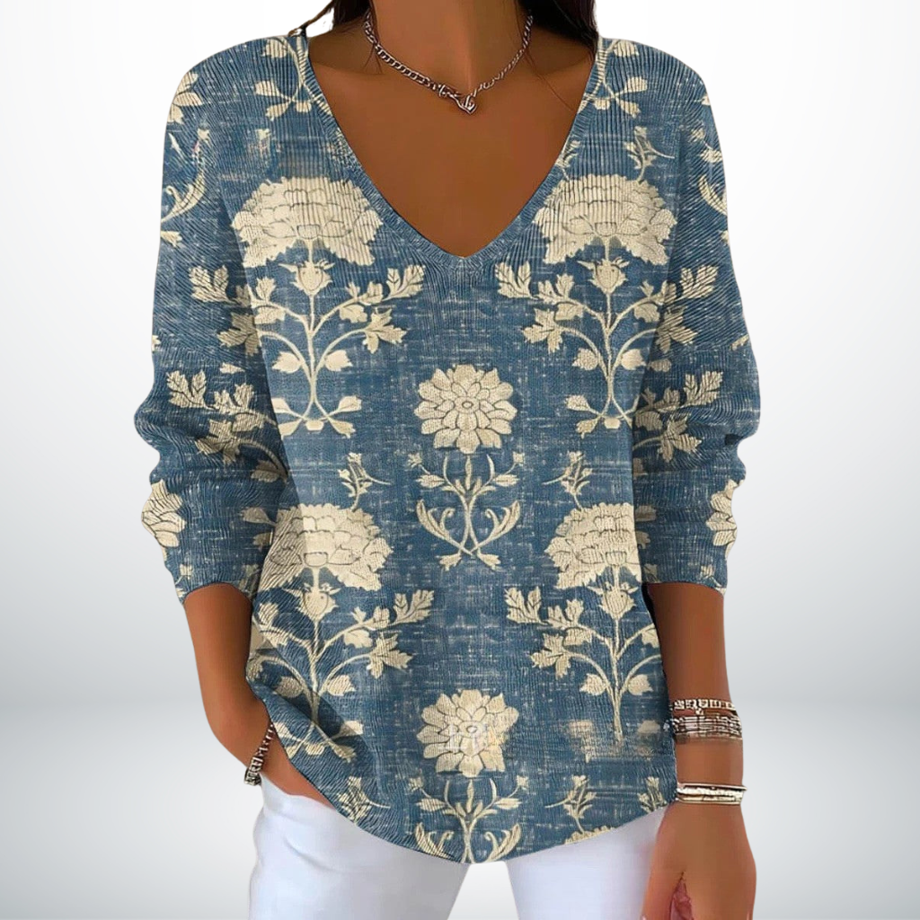 Evelien™ – Elegant V-Neck Jumper