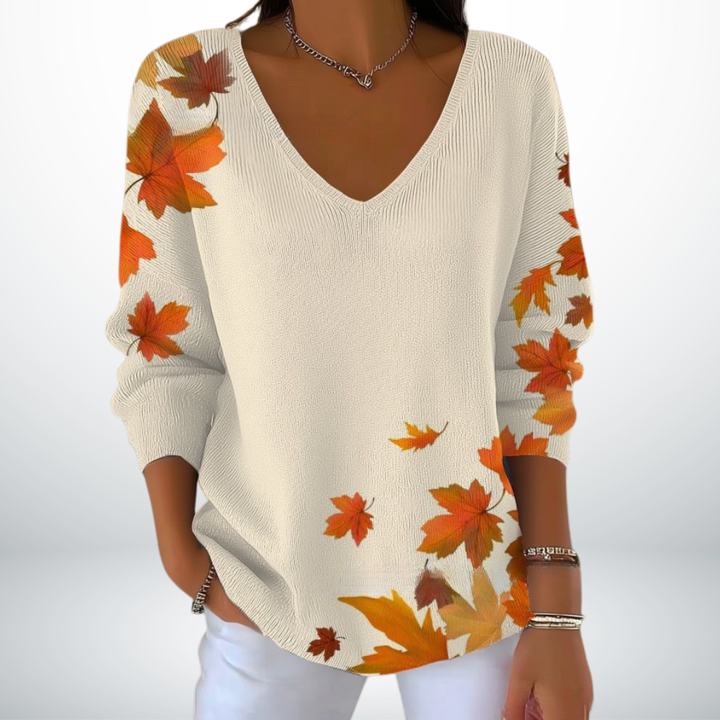 Evelien™ – Soft Jumper with Feminine V-Neck