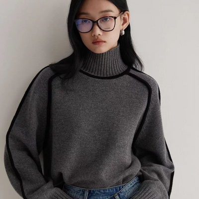 Amelia® | Soft Wool Jumper with High Neck