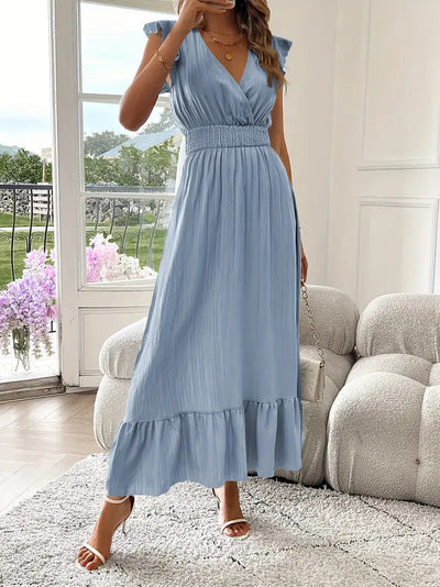 Isabella™ Ruffle Sleeve Smocked Midi Dress
