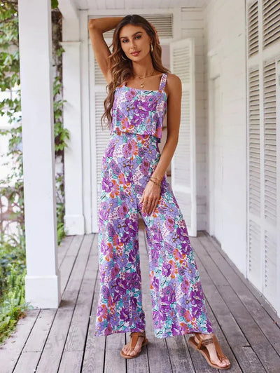 Amelia | Floral Wide-leg Jumpsuit