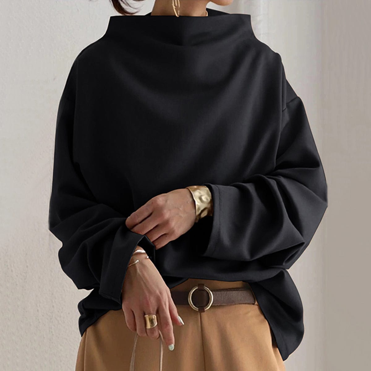 Lisa | High Neck Casual Top