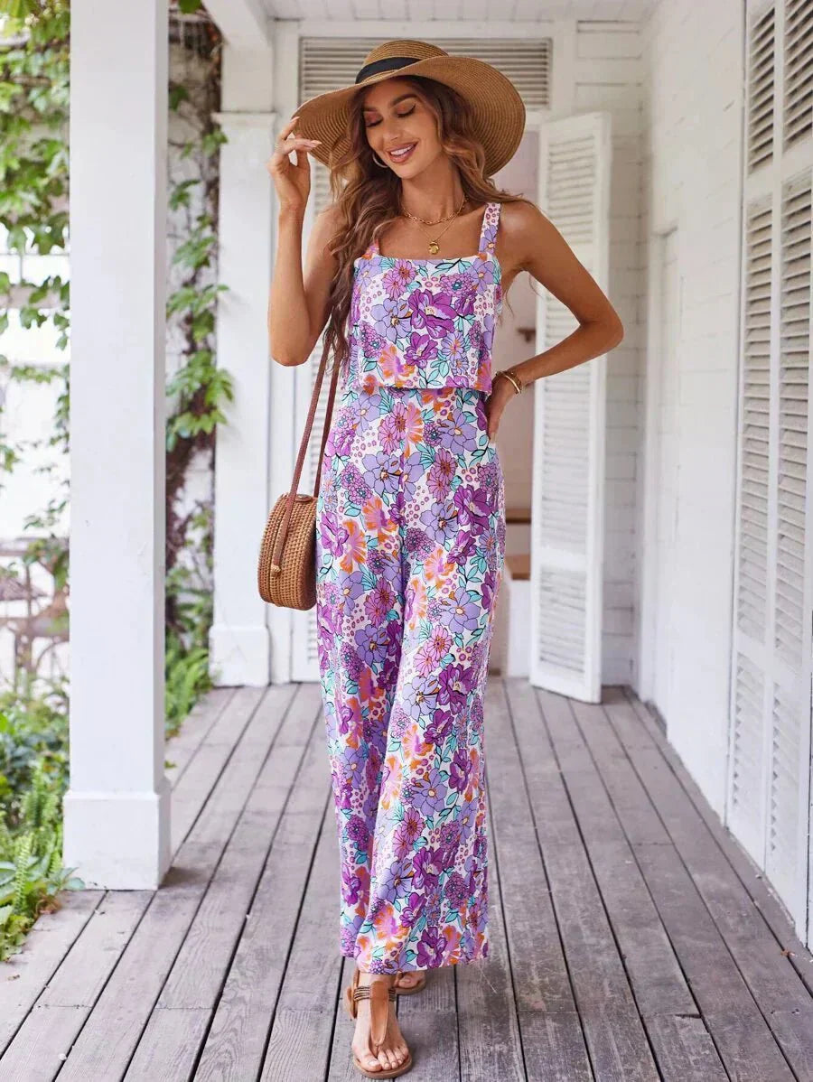Amelia | Floral Wide-leg Jumpsuit