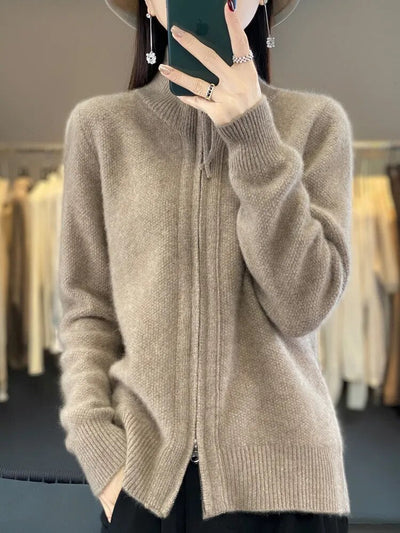 Amelia® | Cozy Zip-Up Cardigan