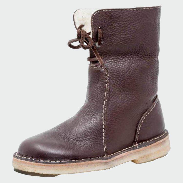 Men's Waterproof Leather Shoes with Wool Lining