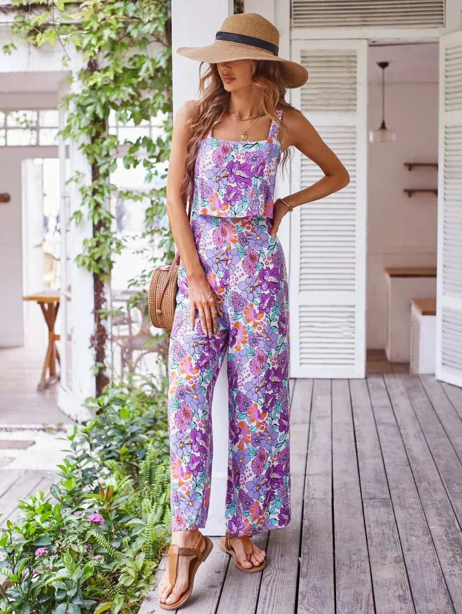 Amelia | Floral Wide-leg Jumpsuit