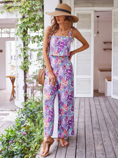 Amelia | Floral Wide-leg Jumpsuit