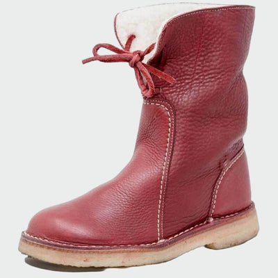 Men's Waterproof Leather Shoes with Wool Lining