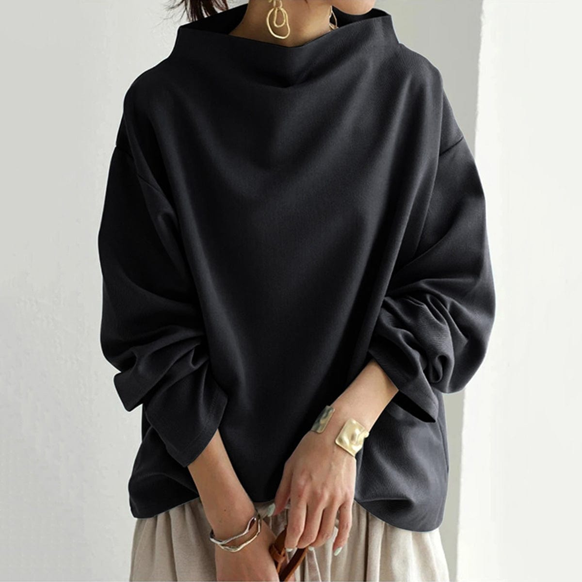 Lisa | High Neck Casual Top