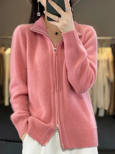 Amelia® | Cozy Zip-Up Cardigan