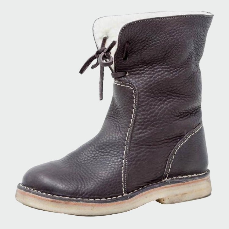 Men's Waterproof Leather Shoes with Wool Lining