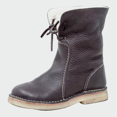 Men's Waterproof Leather Shoes with Wool Lining