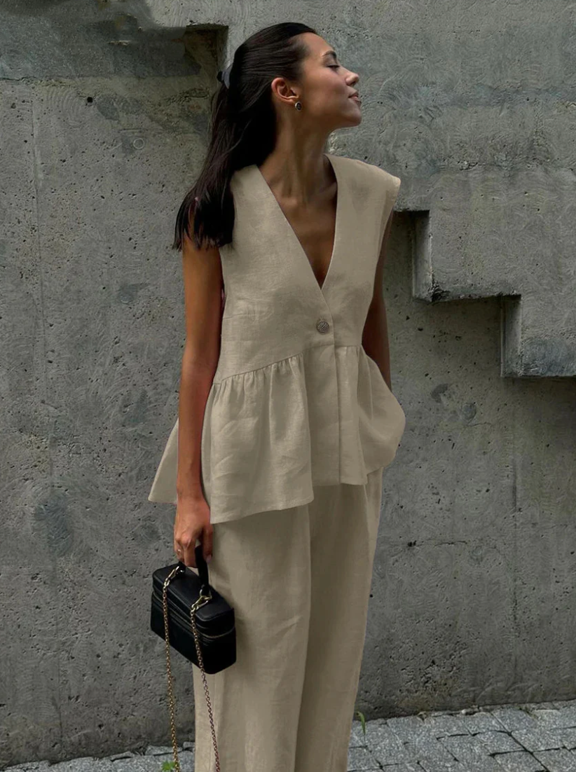 Amelia| Cotton Linen Set