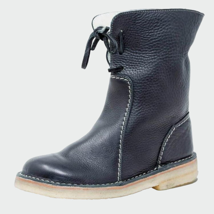 Men's Waterproof Leather Shoes with Wool Lining