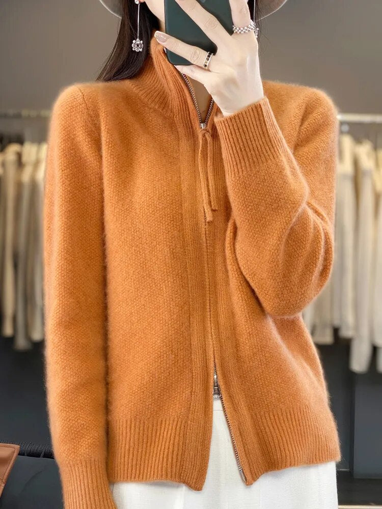 Amelia® | Cozy Zip-Up Cardigan