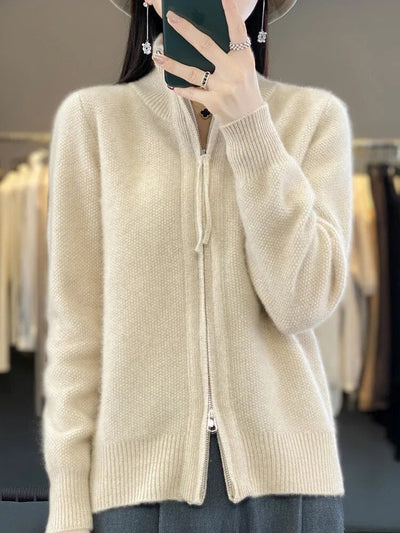 Amelia® | Cozy Zip-Up Cardigan