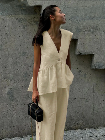 Amelia| Cotton Linen Set
