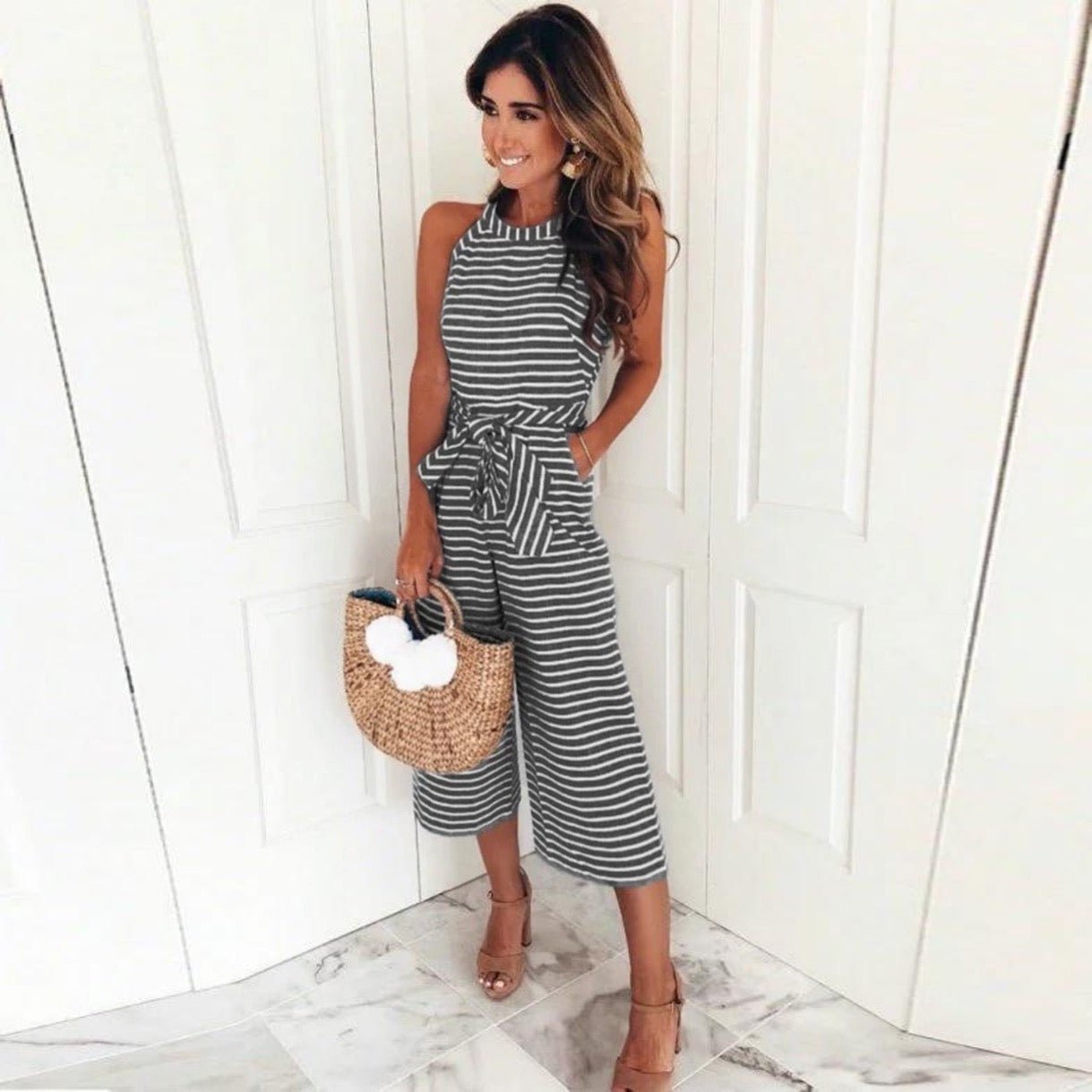 Amelia | Striped Jumpsuit