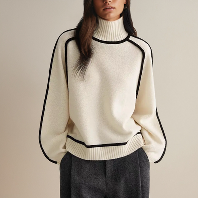 Amelia® | Soft Wool Jumper with High Neck