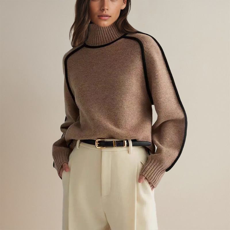 Amelia® | Soft Wool Jumper with High Neck
