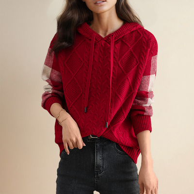 Emily | Cable Knit Hoodie Pullover