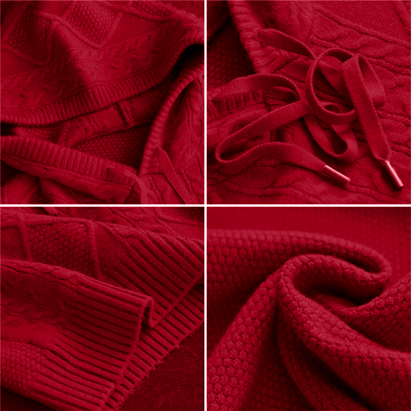 Emily | Cable Knit Hoodie Pullover