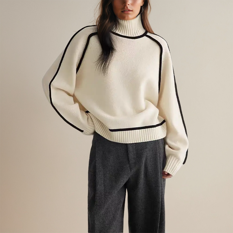 Amelia® | Soft Wool Jumper with High Neck