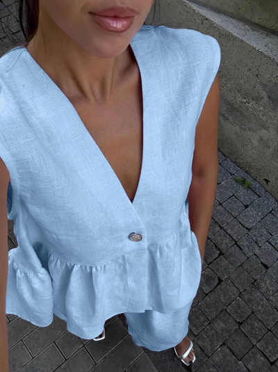 Amelia| Cotton Linen Set