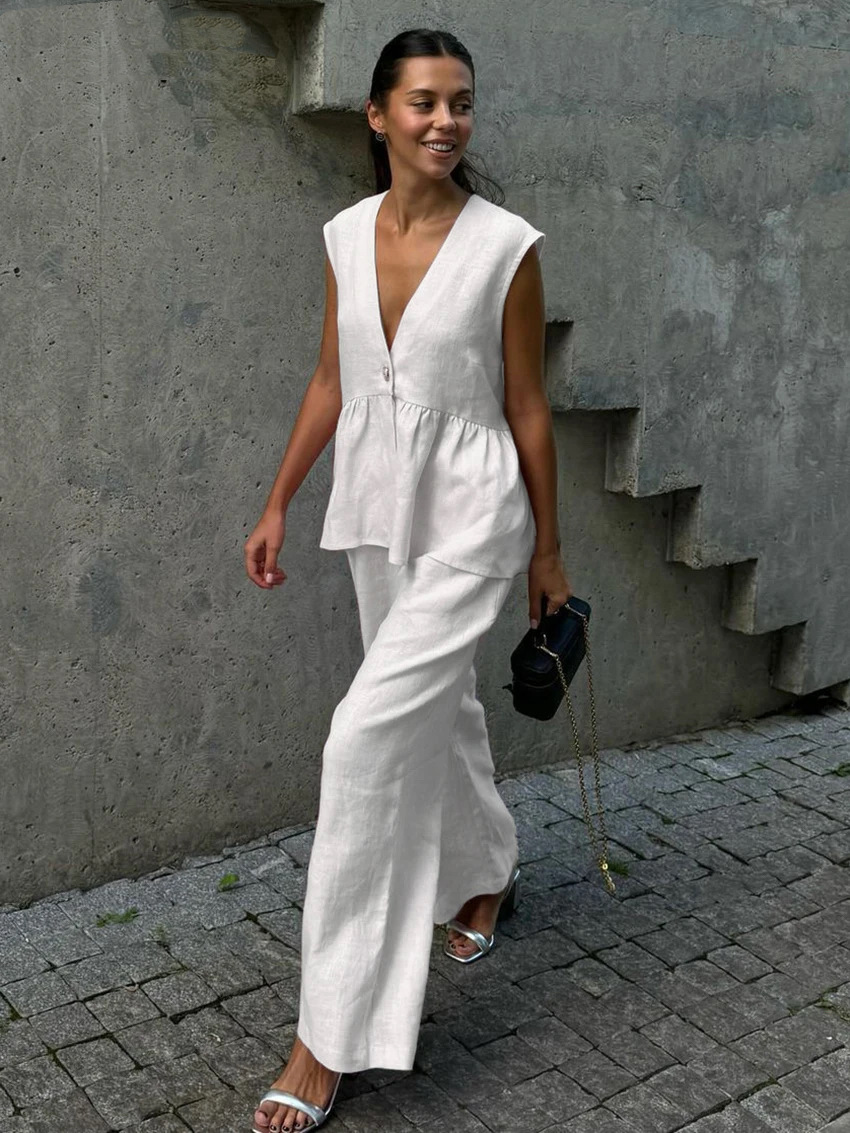 Amelia| Cotton Linen Set
